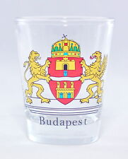 BUDAPEST HUNGARY COAT OF ARMS GLASS SHOTGLASS picture