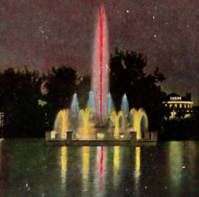 Night View Electric Fountain & Pavilion Willow Grove Park PA Postcard 1900s UDB picture