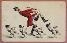 Cake Walk Dance. Dancing gentleman. Funny Terrier dog. Antique postcard 1909s🎭 picture