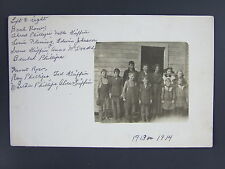 School Children Identified Dickey County North Dakota ND Real Photo 1913-14 RPPC picture