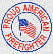 PROUD AMERICAN FIREFIGHTER decal - Highly REFLECTIVE American Flag 3