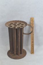  antique candle mold rare round stand early 19th c primitive 1800s original  picture
