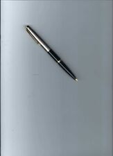 Vtg. Parker 45 Black & Chrome W/Gold Trim Fountain Pen W/Fine Gold Nib & Adaptor picture