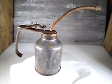 Vintage Oil Can Or Oiler, Long Nozzle Or Spout - Brown - Thumb Pump May Not Work picture