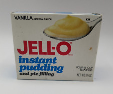 Vintage 1980’s Jello Vanilla Instant Pudding Pie Filling Sealed UNOPENED Box picture
