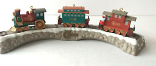 3 Hallmark Keepsake Ornaments 1991 Claus and Co RR Railroad Orig Boxes READ picture