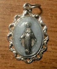 Vintage Catholic Miraculous Medal, .925 Sterling Silver #33w picture