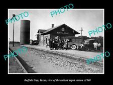 OLD LARGE HISTORIC PHOTO OF BUFFALO GAP TEXAS THE SANTA FE RAILROAD DEPOT c1940 picture