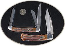 Remington American Tradition Combo X2 Pocket Knife Stainless Blades Bone Handle  picture