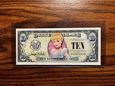 2007 Series T $10 Disney Dollars 20th Anniversary CINDERELLA Disney Dollar NEW picture