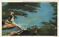Postcard Aerial View Bagnell Dam Lake of the Ozarks Lakeside Missouri MO WB picture