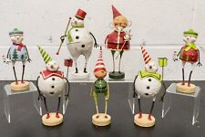 Lot 7 LORI MITCHELL Christmas Holiday Figurines SANTA SNOWMAN FROSTY ELF Resin picture