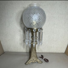 Antique Brass Bronze Astral Lamp Cut Moon and Star Decorated Shade picture