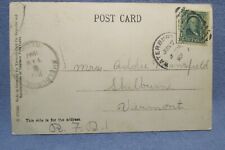 1907 Waterbury VT HIGH SCHOOL Postcard with SHELBURNE VT Received POSTMARK picture