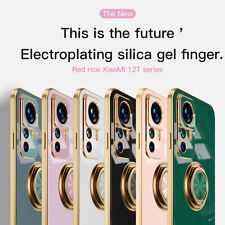 Slim Plating Ring Phone Case For Xiaomi 11 12 13 11T Poco X5 F5 M4 Pro Mix 4 picture