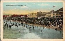 1918. BATHING BEACH. OCEAN PARK, CA. POSTCARD. SZ1 picture