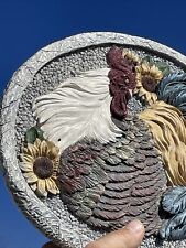 Rooster Sunflower Crow Chicken Stepping Stone Wall Art Plaque Vintage ❤️gsc17m1 picture
