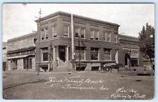 1911 GRANGEVILLE IDAHO FIRST NATIONAL BANK STORE GOING OUT OF BUSINESS POSTCARD picture