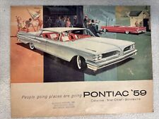 1959 PONTIAC Automobile, Car Sales Brochure, Pamphlet. Catalina, Bonneville GM picture