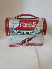 Vintage Coca Cola Advertising Tin Lunch Box Pail picture