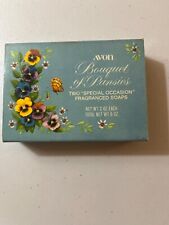 Vintage Avon Bouquet of Pansies Two Speical Occasion Fragranced Soaps picture