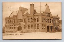 Cadillac, MI-Michigan, RPPC: City Hall & General Store c1913, Vintage Postcard picture