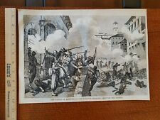 Harper's Weekly 1859 Sketch Print Battle of Montebello Zouaves charging streets picture
