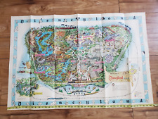 Rare Vintage 1962 DISNEYLAND Theme Park Souvenir Giant Wall Map 30X45 picture