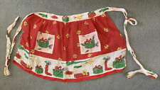 Vintage MCM Sheer Two-Pocket Christmas Holiday Apron picture