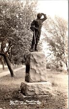 Real Photo Postcard The Pioneer Monument in Storm Lake, Iowa~132099 picture
