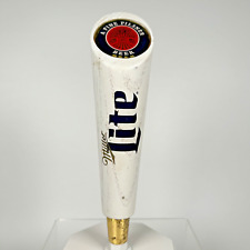 Rare Original Miller Lite Pilsner Beer White Wood Pull Beer Bar Tap Handle 7.5