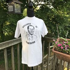 Marion Barry Welcome To Washington Capital  Finger Humor Vtg Tshirt Large USA 89 picture