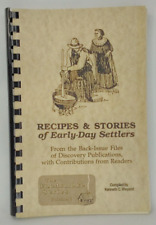 Recipes Early Day Settlers Spiral Binding Cookbook 1988 Cookery and Cuisine picture