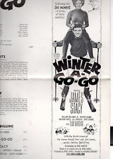 WINTER A-GO-GO ORIGINAL1965 Pressbook JULIE PARRISH BEVERLY ADAMS NANCY CZAR VG picture