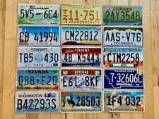 Set of 15 Colorful License Plates from 15 Different States picture