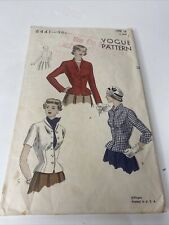 Vogue Vintage Sewing Pattern 1930s 1940s Dress Suit 6441 Sz 18 picture