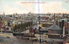 MANISTEE Michigan postcard County town view railroad yard rail picture