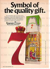 1979 Seagram's 7 Crown Whiskey Vintage Magazine Ad - 'Holiday Gift' Christmas picture