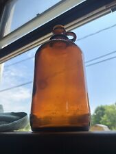Vintage Antique CLOROX Bleach 1/2 Gallon Amber Glass Jug Bottle picture