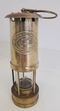 E THOMAS & WILLIAMS BRASS MINERS LAMP  ABERDARE WALES CAMBRIAN Unused Wales GC picture