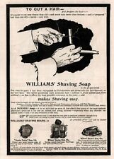 1896 d Williams Shaving Soap Straight Razor To cut a hair Beauty Print Ad picture