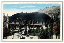 c1930's Great Mormon Tabernacle And Sea Gull Monument Salt Lake City UT Postcard picture