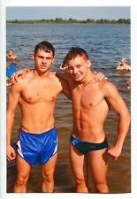 REPRINT 2000's Shirtless Handsome young man gay russian Soldiers vtg photo picture