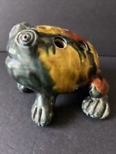 Vintage Oaxaca Mexico Pottery MAJOLICA Flower FROG picture