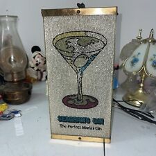 VERY RARE Vintage Seagrams Light Up Bar Sign 4 Sides Martini Frosted picture