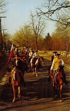 1973 VTG Postcard -Sudbury Massachusetts  -Militia Men March To Concord,  M7 picture