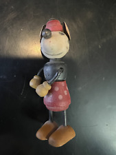 Vintage Antique DISNEY MICKEY MOUSE FIGURINE - Wood Wooden Walt Early - Nice picture