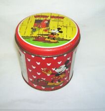 Mickey Mouse and his Horse Tanglefoot Tin Box Vintage picture