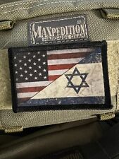 USA Israel Flag Morale Patch Tactical Military Army Badge Hook  picture