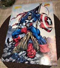 Captain America vs RedSkull Poster 12x8 Marvel 1997 Wizard Magazine Witchblade picture